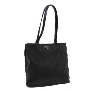 PRADA Hand Bag Nylon Khaki